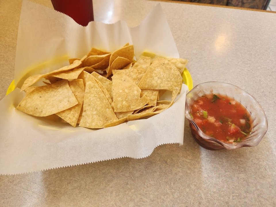 Menu layout with Mexican restaurant categories.